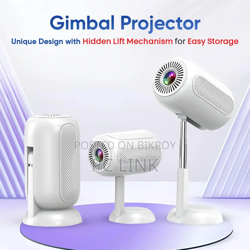 TS-6 MINI PROJECTOR 4K ULTRA HD with Hidden Gimbal