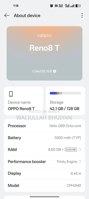 OPPO Reno 8T (Used)