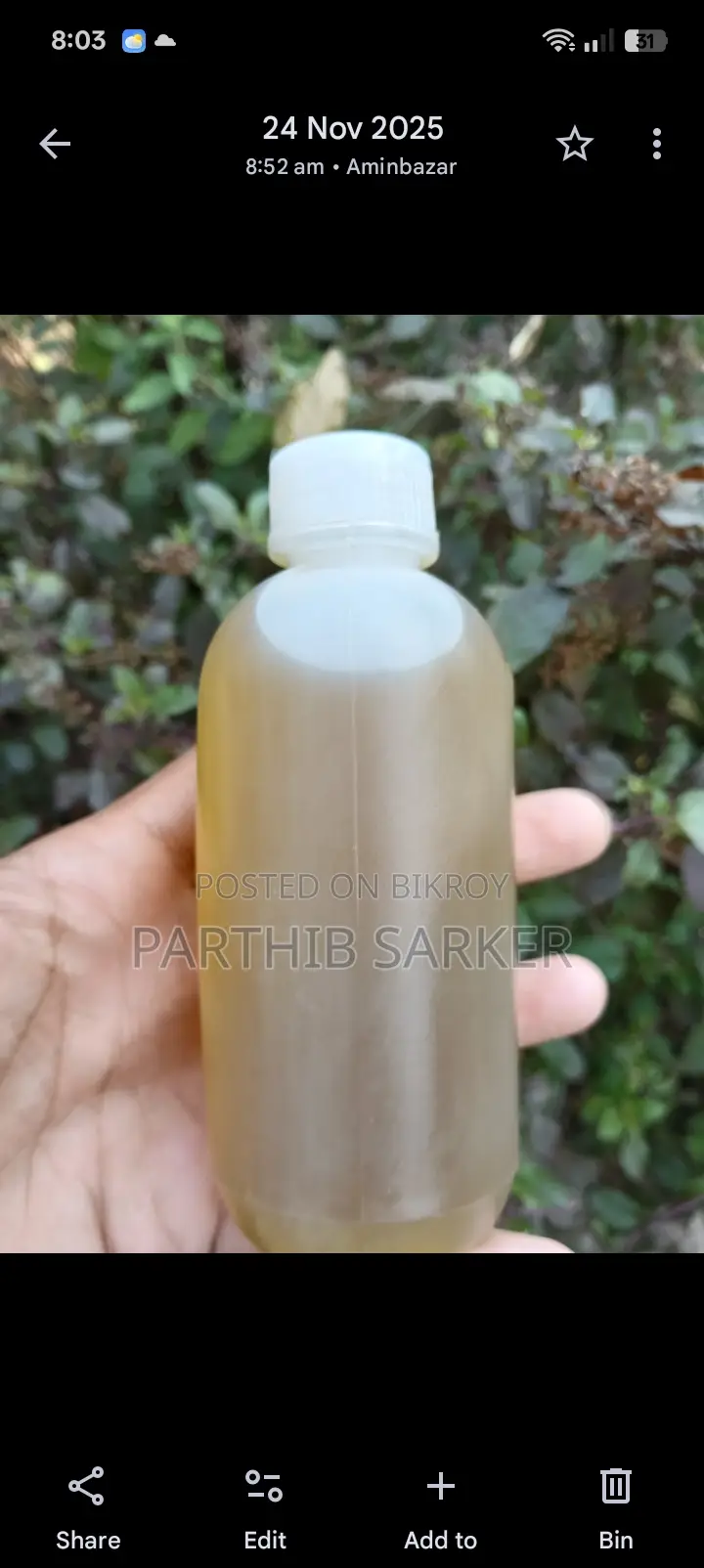 Natural Homemade Oil | Handcrafted