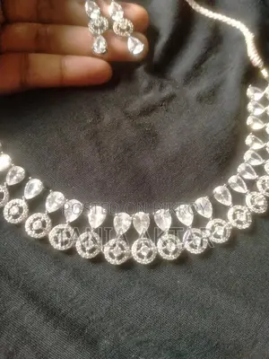 Diamond Cut Necklace with Ear Rings