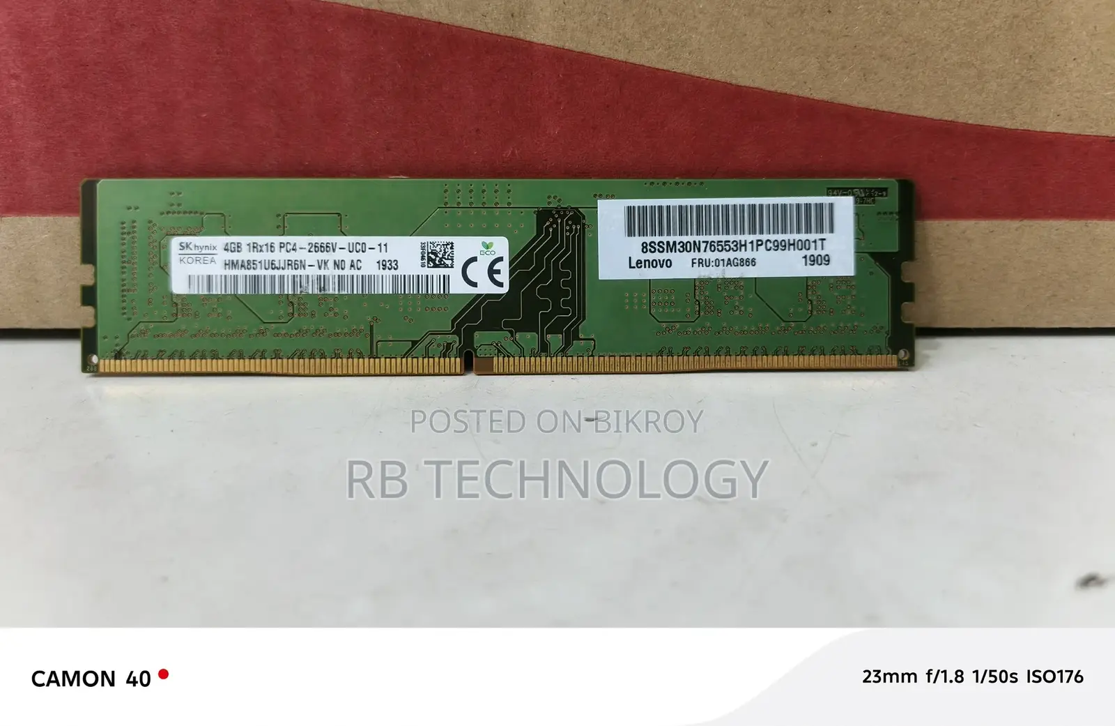 SK Hynix 4GB DDR4 Desktop Ram 1 Year Warranty
