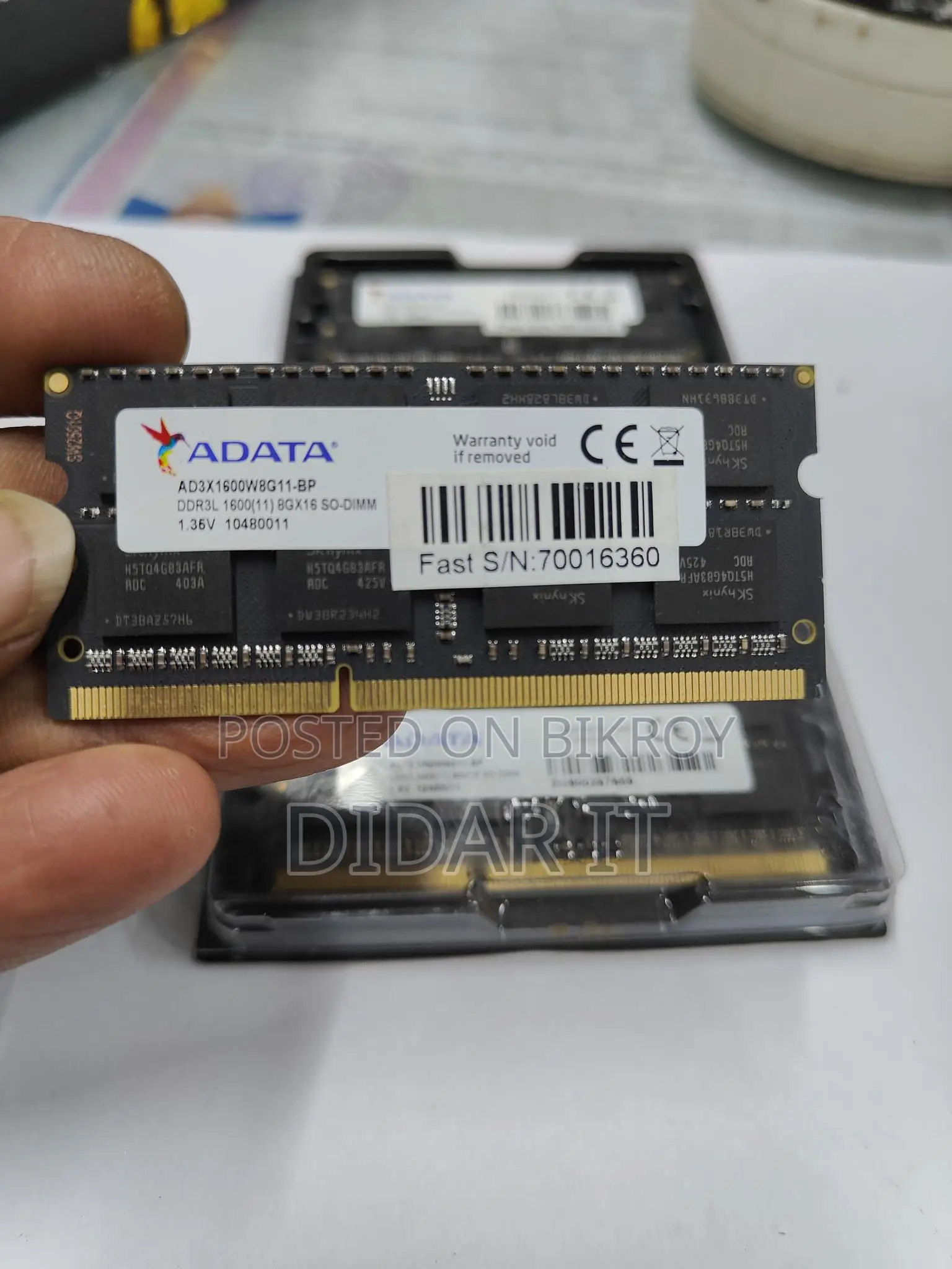 ADATA 8GB DDR3 Laptop RAM ফুরিয়ে যাওয়ার আগেই সংগ্রহ করুন