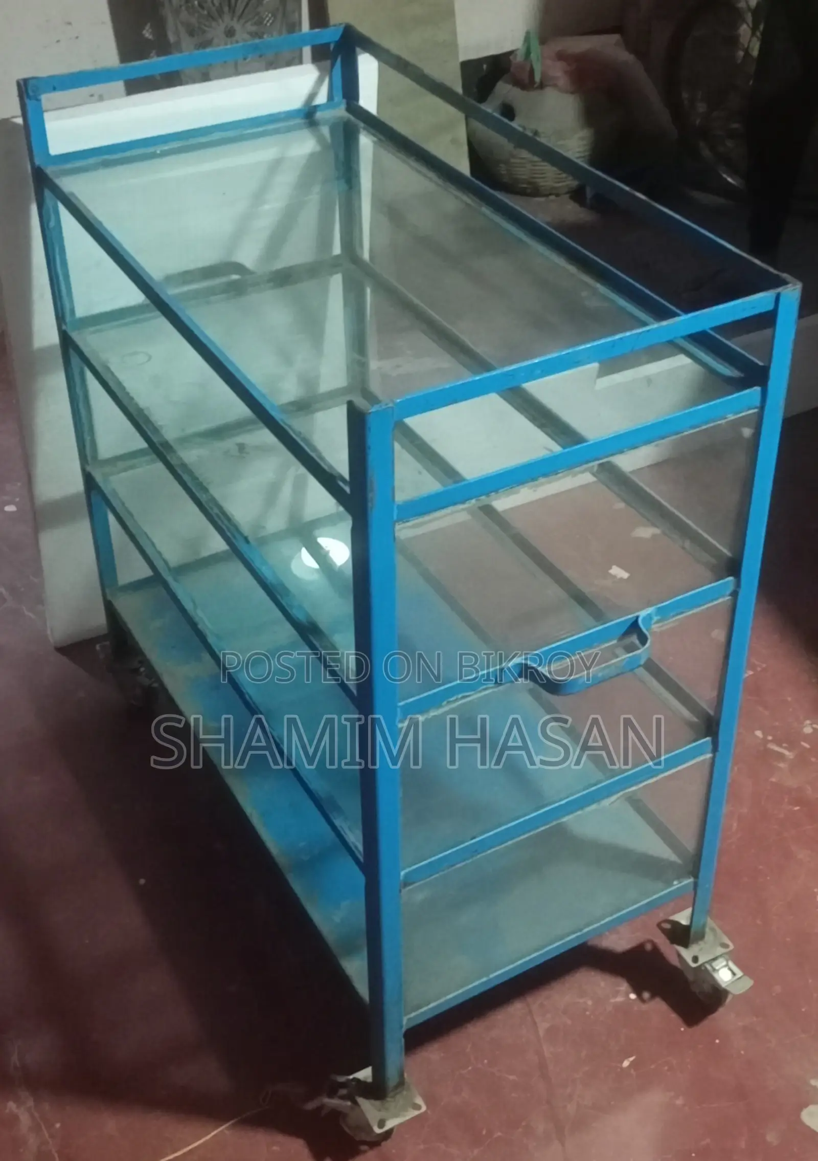 3-Cell Fried Food Trolley Counter in Fresh Condition