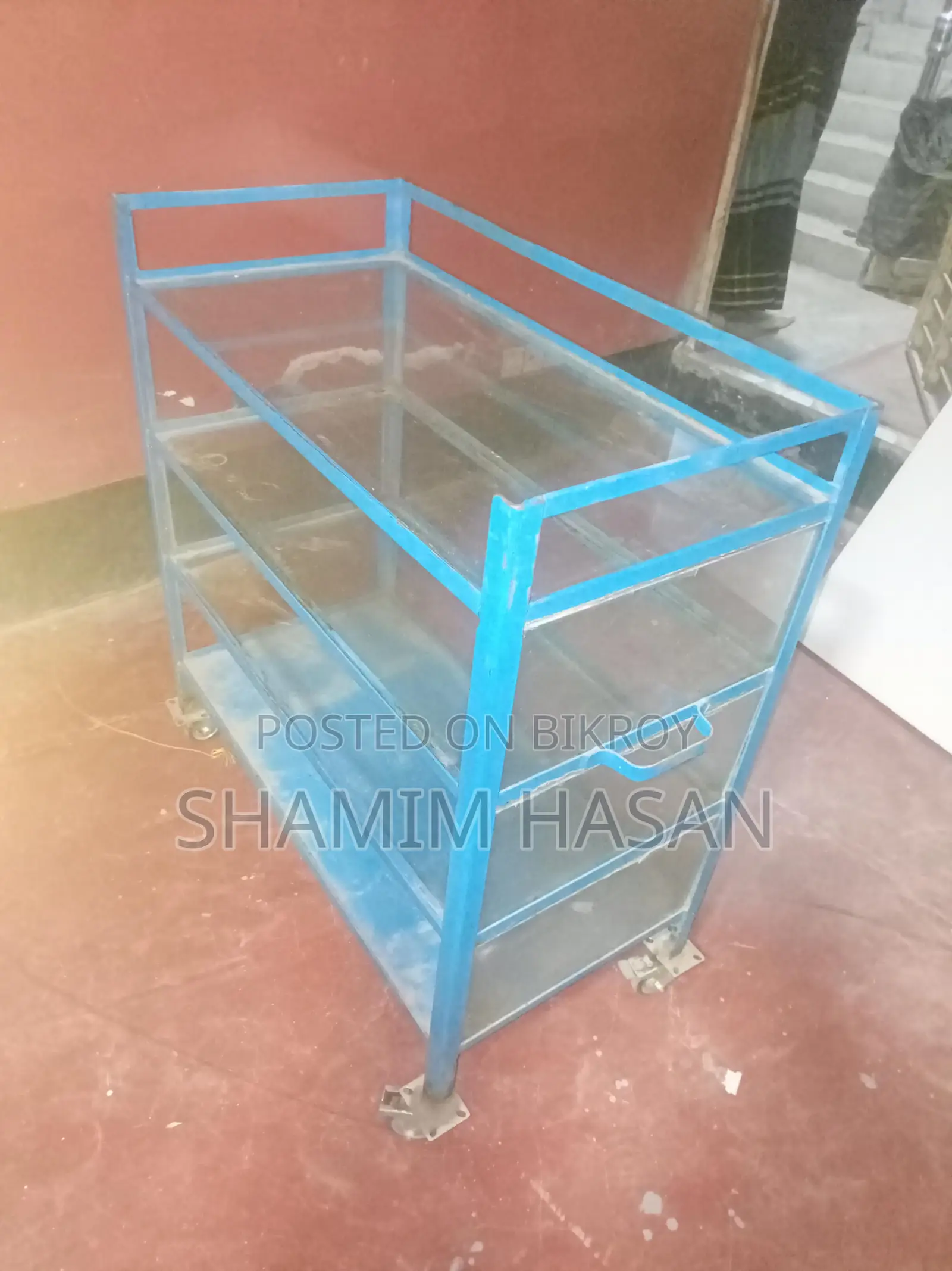3-Cell Fried Food Trolley Counter in Fresh Condition