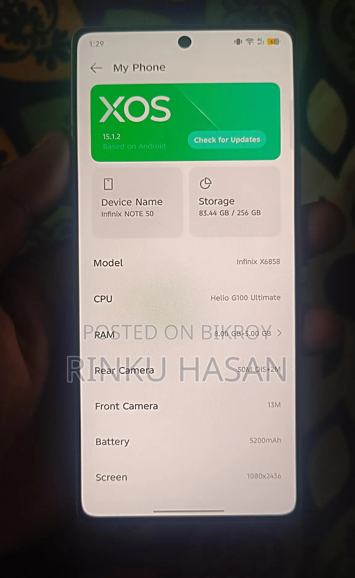 Infinix Note 50 (Used)