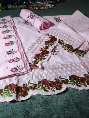 Cotton Embroidered Three-Piece Set