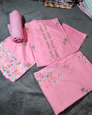 Cotton Embroidered Three-Piece Set