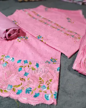 Cotton Embroidered Three-Piece Set