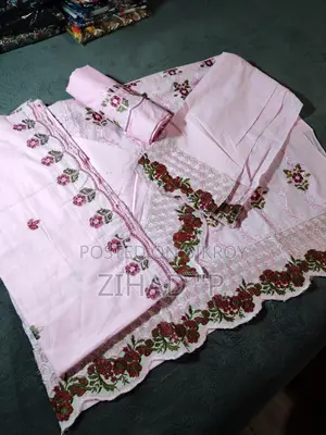 Cotton Embroidered Three-Piece Set