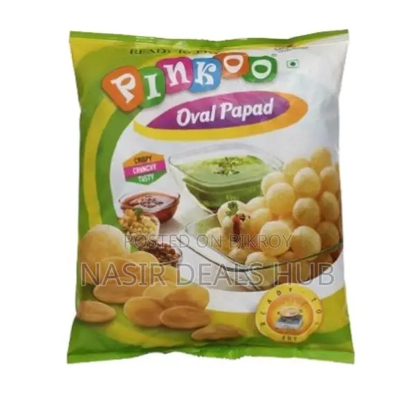 Pinkoo Oval Papad – Ready To Fry, Crispy & Crunchy.