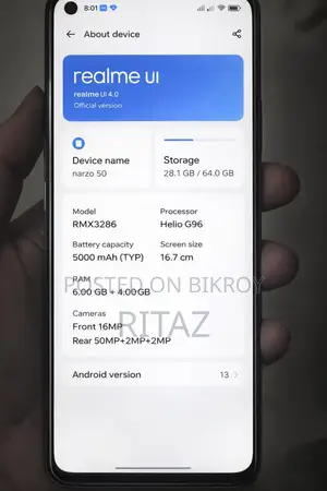 Realme Narzo 50 . (Used)