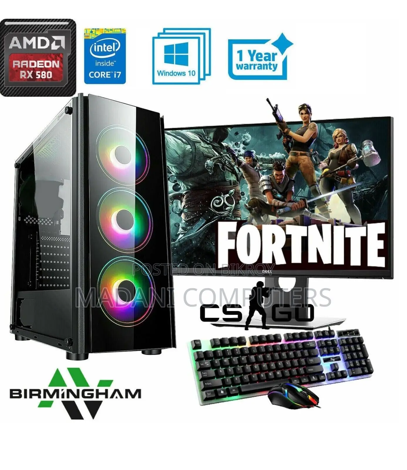 I7 Processor / Hd 500gb.8gb-ram, ddr3 Computer