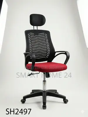 Office Chair with Red Cushion – Smart Design, Maximum Comfort, and Durable Quality