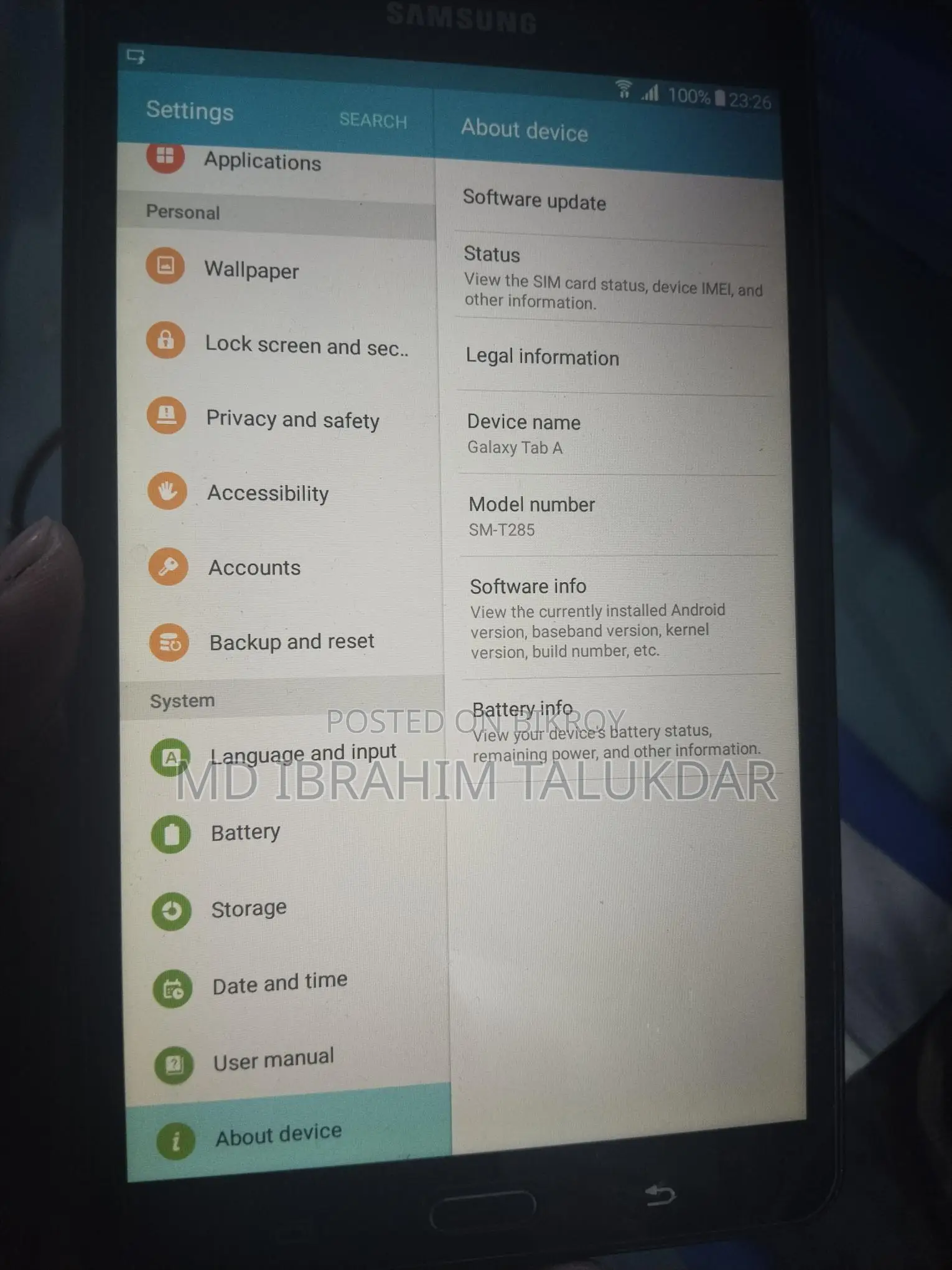 Samsung Galaxy Tab A (Used)