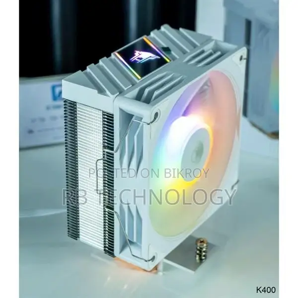 Jungle Leopard K400 RGB White & Black CPU Cooler Fan