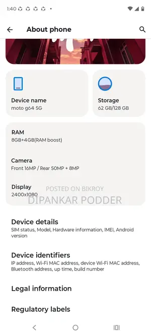 Motorola moto g64 (Used)