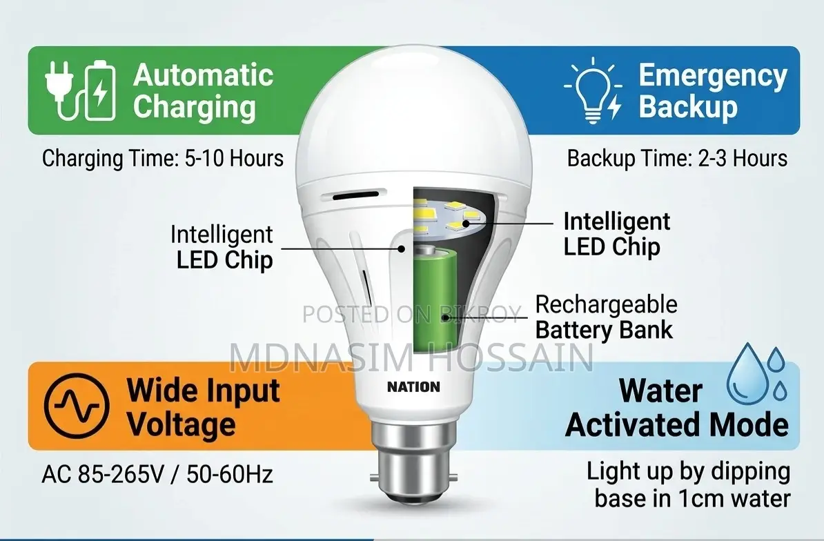Nation Rechargeable LED Bulb