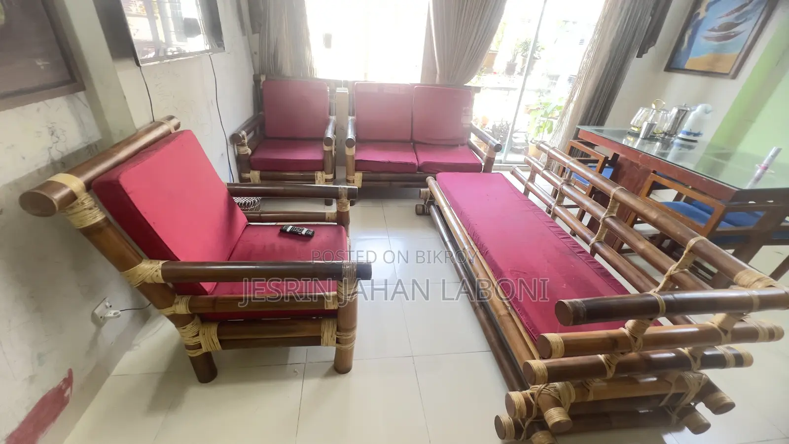 Bamboo Sofa Set and Divan