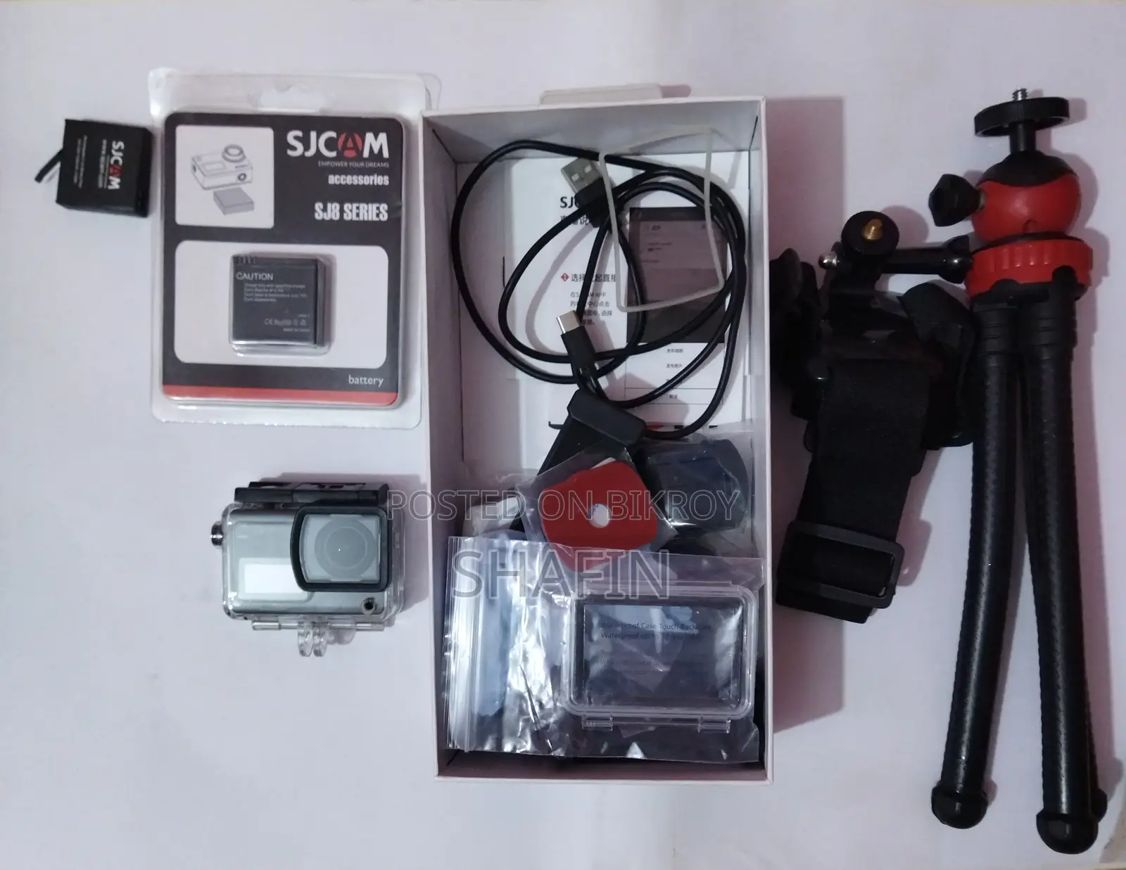 SJCAM SJ8 PRO 4K 60fps অ্যাকশন ক্যামেরা ডুয়াল স্ক্রিন স্পোর্ট
