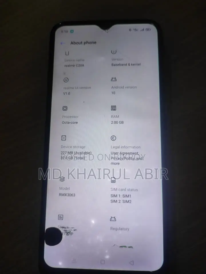 Realme C20 . (Used)