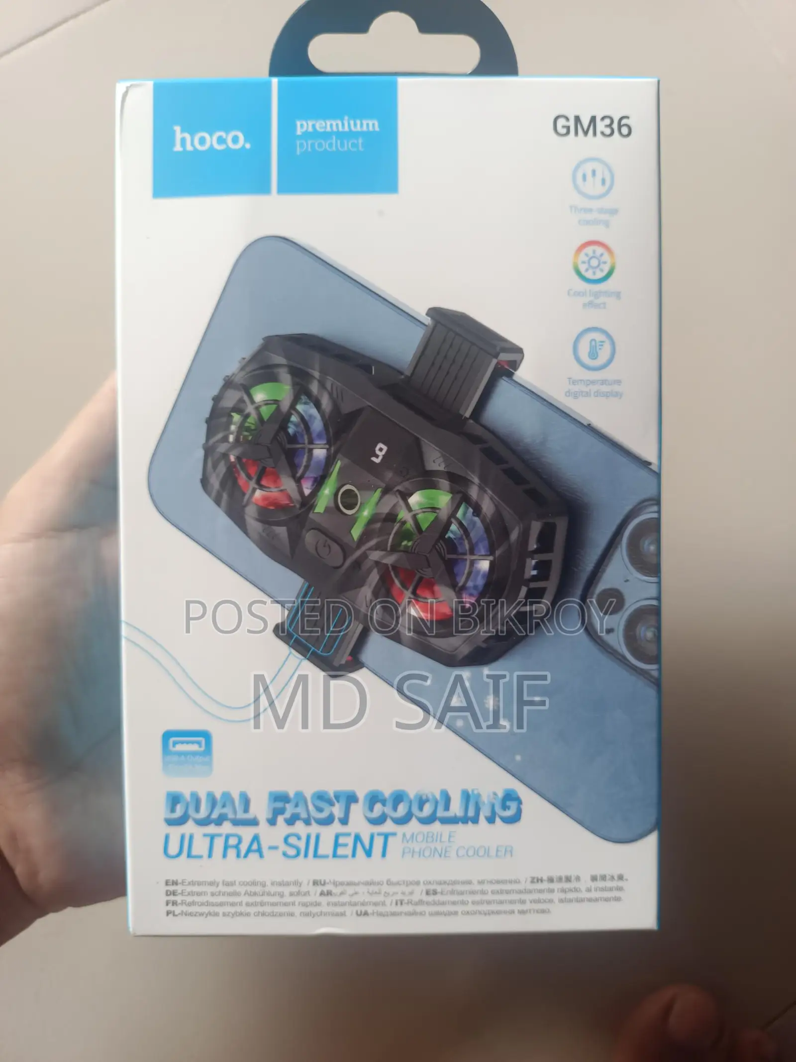 Phone Cooler with Dual Fan