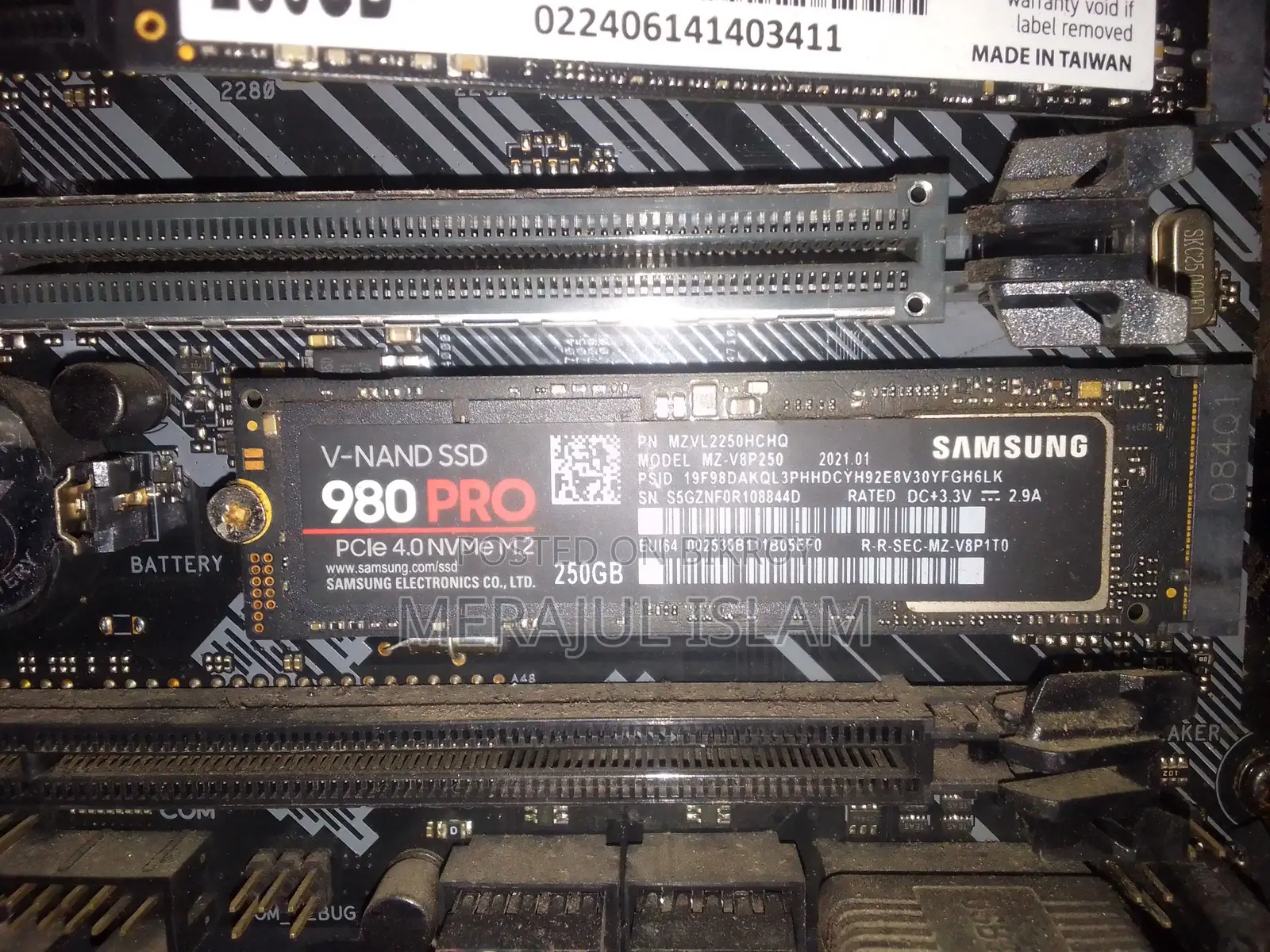 SAMSUNG EVO 980 PRO PCIe 4.0 M.2 250GB