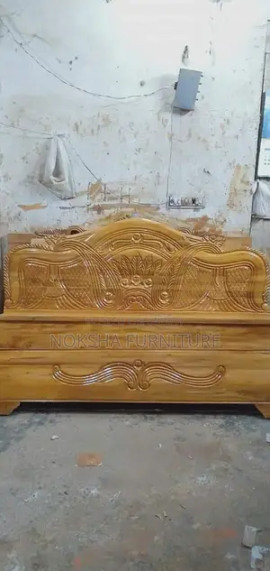 Durable Wooden Bed (5×7 / 6×7) – Direct from Factory
