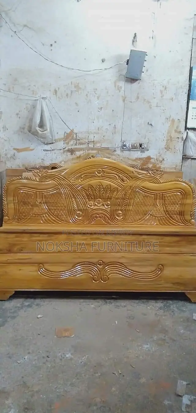 Durable Wooden Bed (5×7 / 6×7) – Direct from Factory