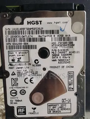 Hgst 500gb Laptop Hard Drive (100% Working)