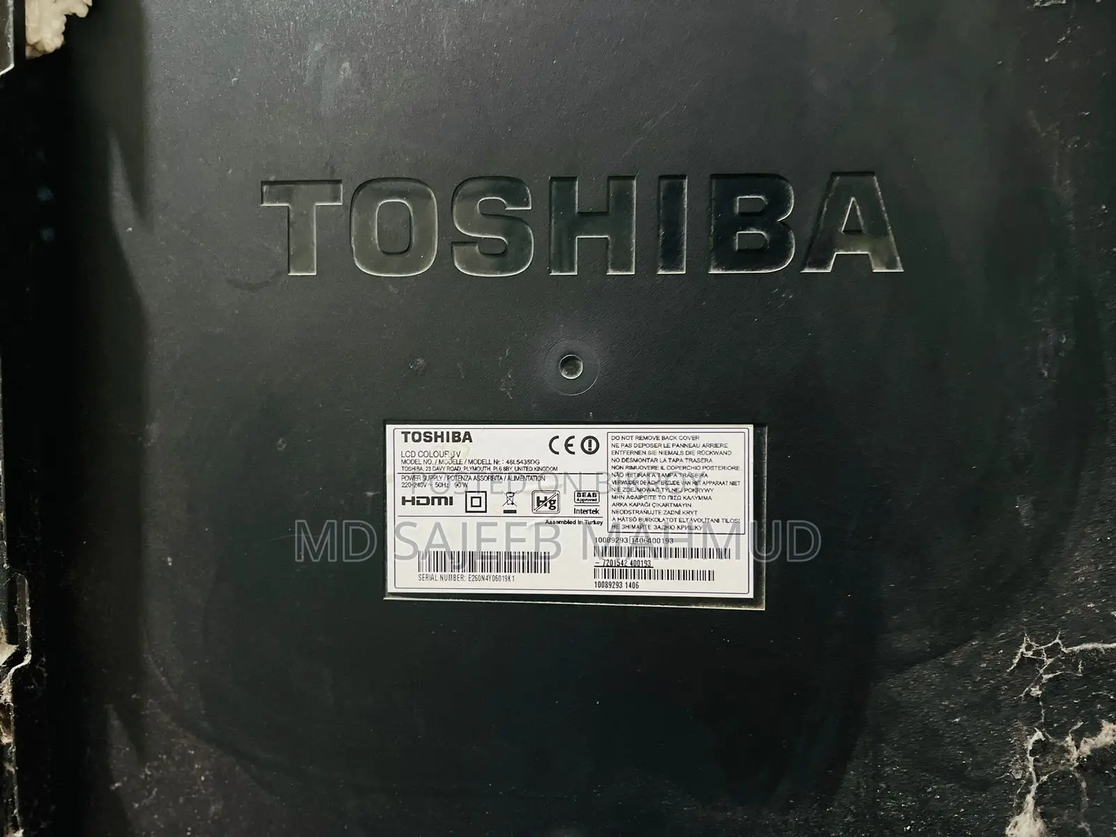 46-inch Toshiba Smart TV for sale.
