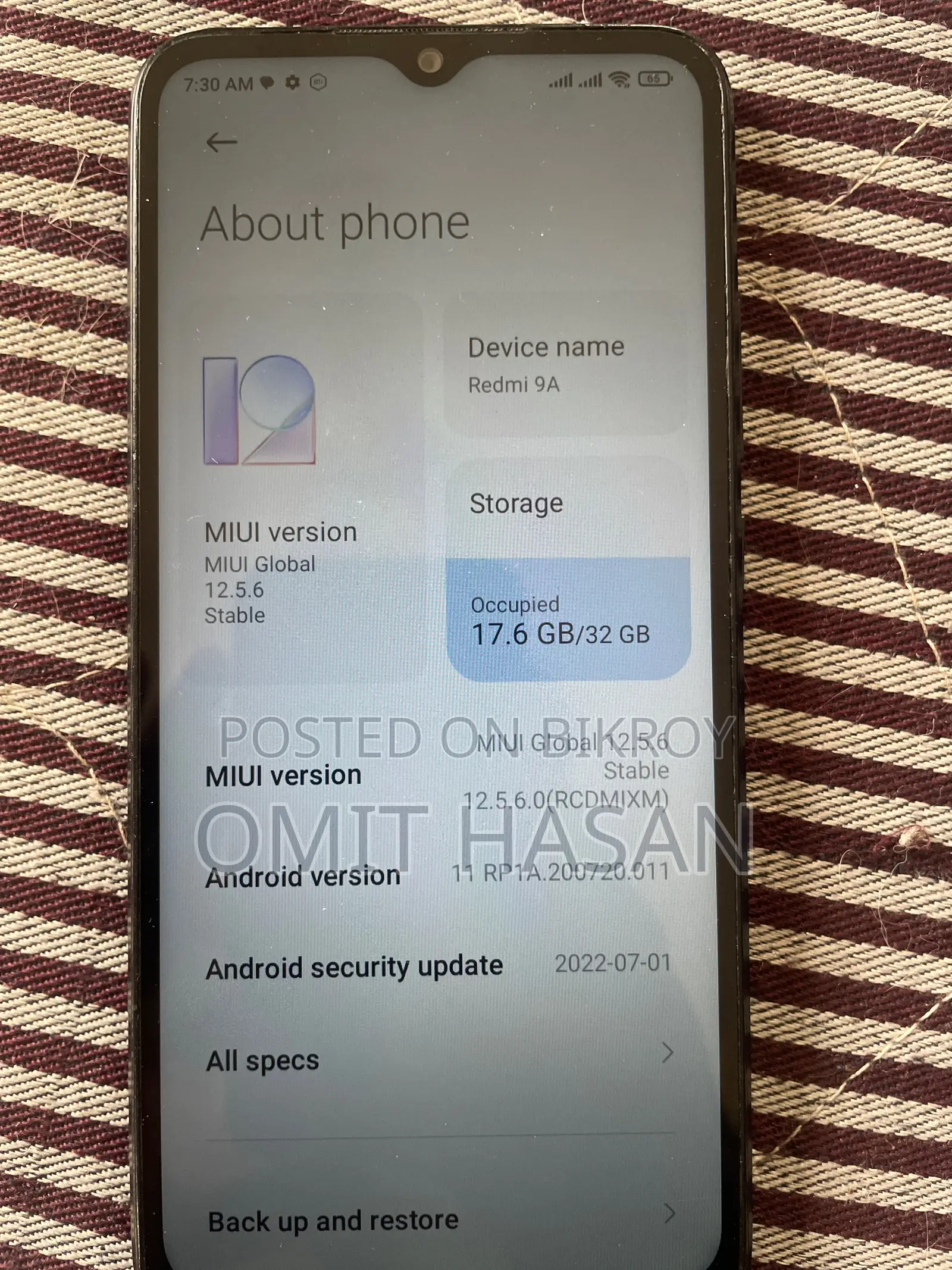 Xiaomi Redmi 9A (Used)