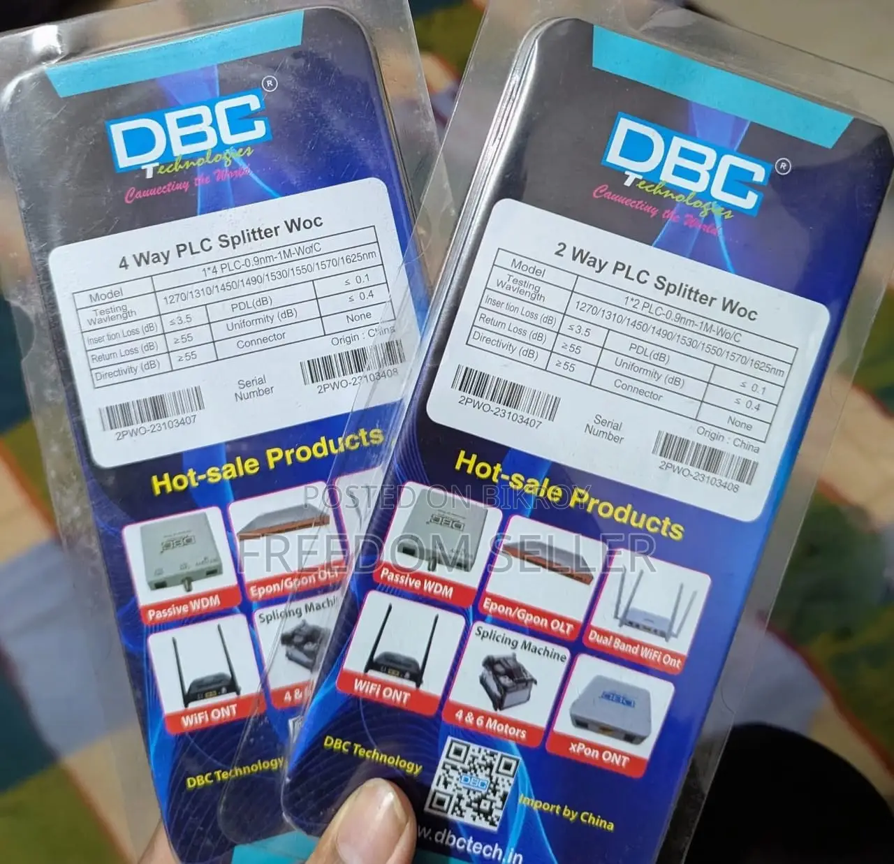 DBC PLC Splitter (1x2 / 1x4 1x8 1x16) – EPON/GPON Supported