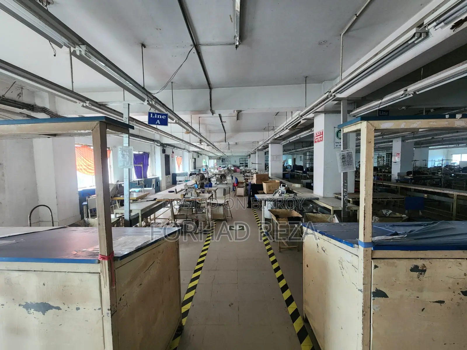 Six-story factory with land for sale in Pubail, Gazipur.
