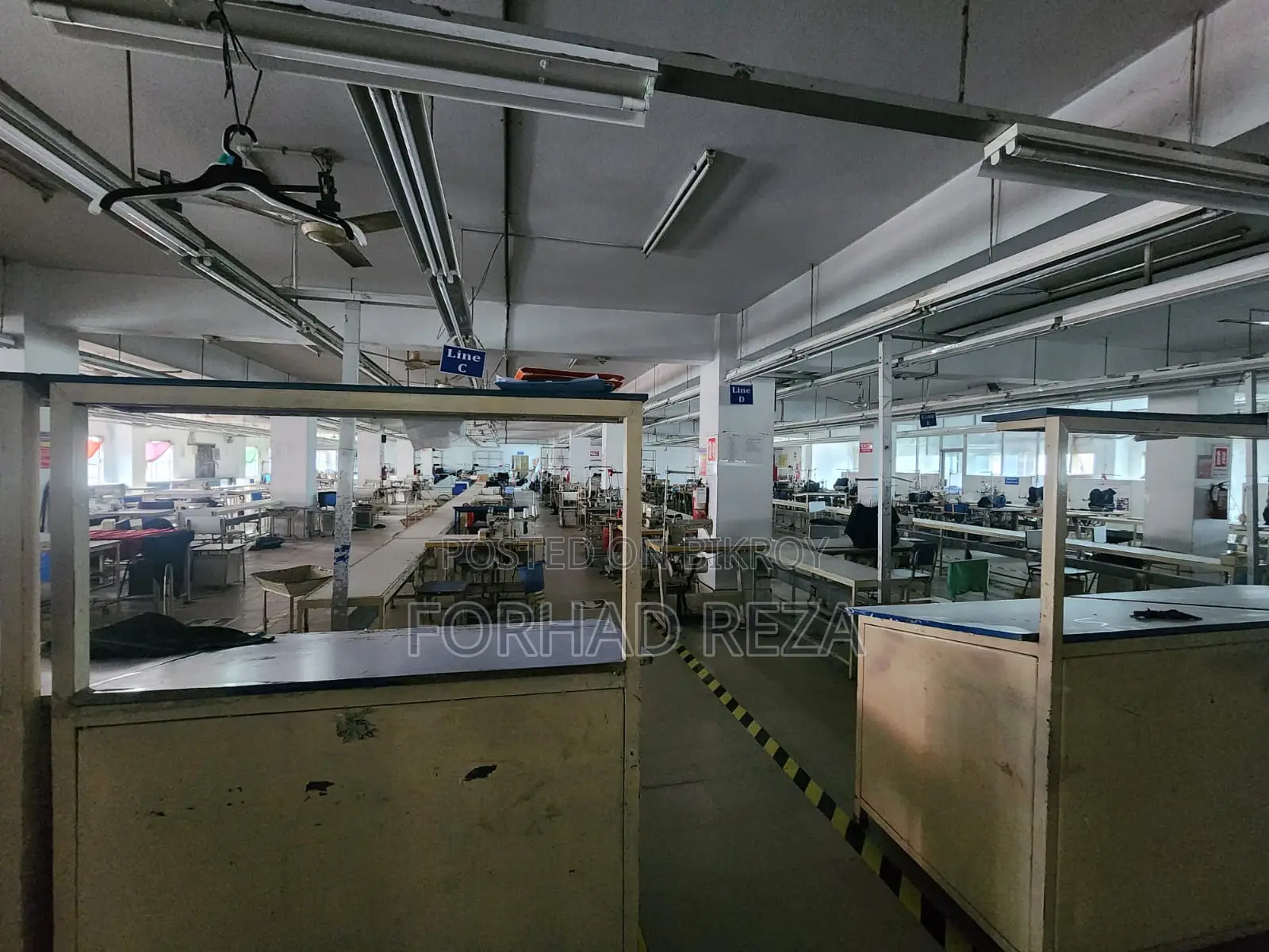 Six-story factory with land for sale in Pubail, Gazipur.