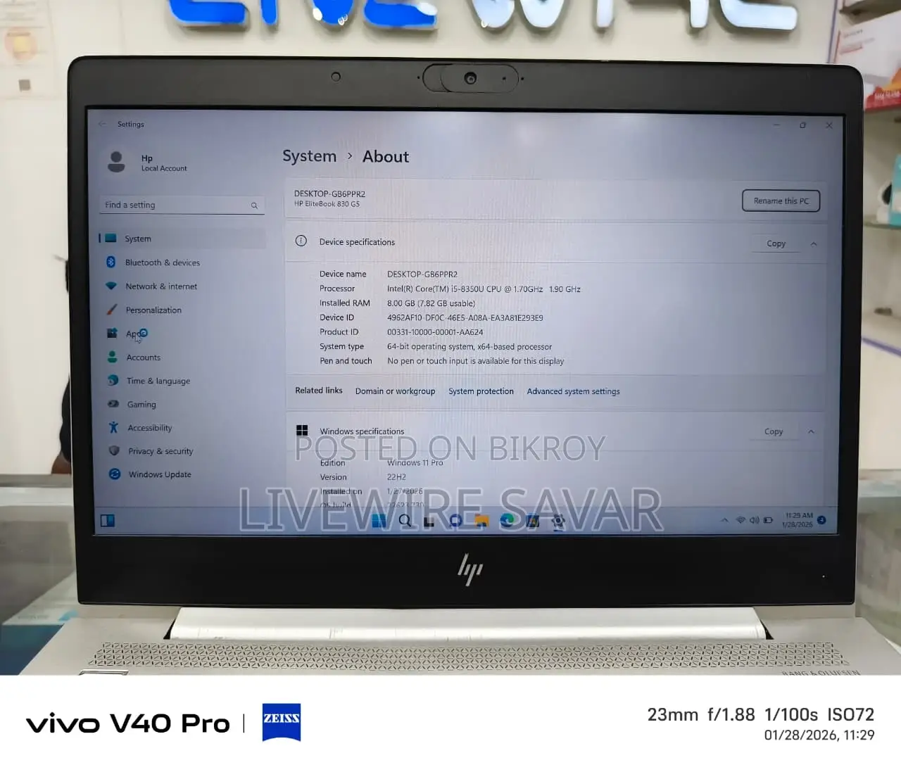 Hp 830 G5 i5 8th Gen 8/256GB EID DHMAKA OFFER****