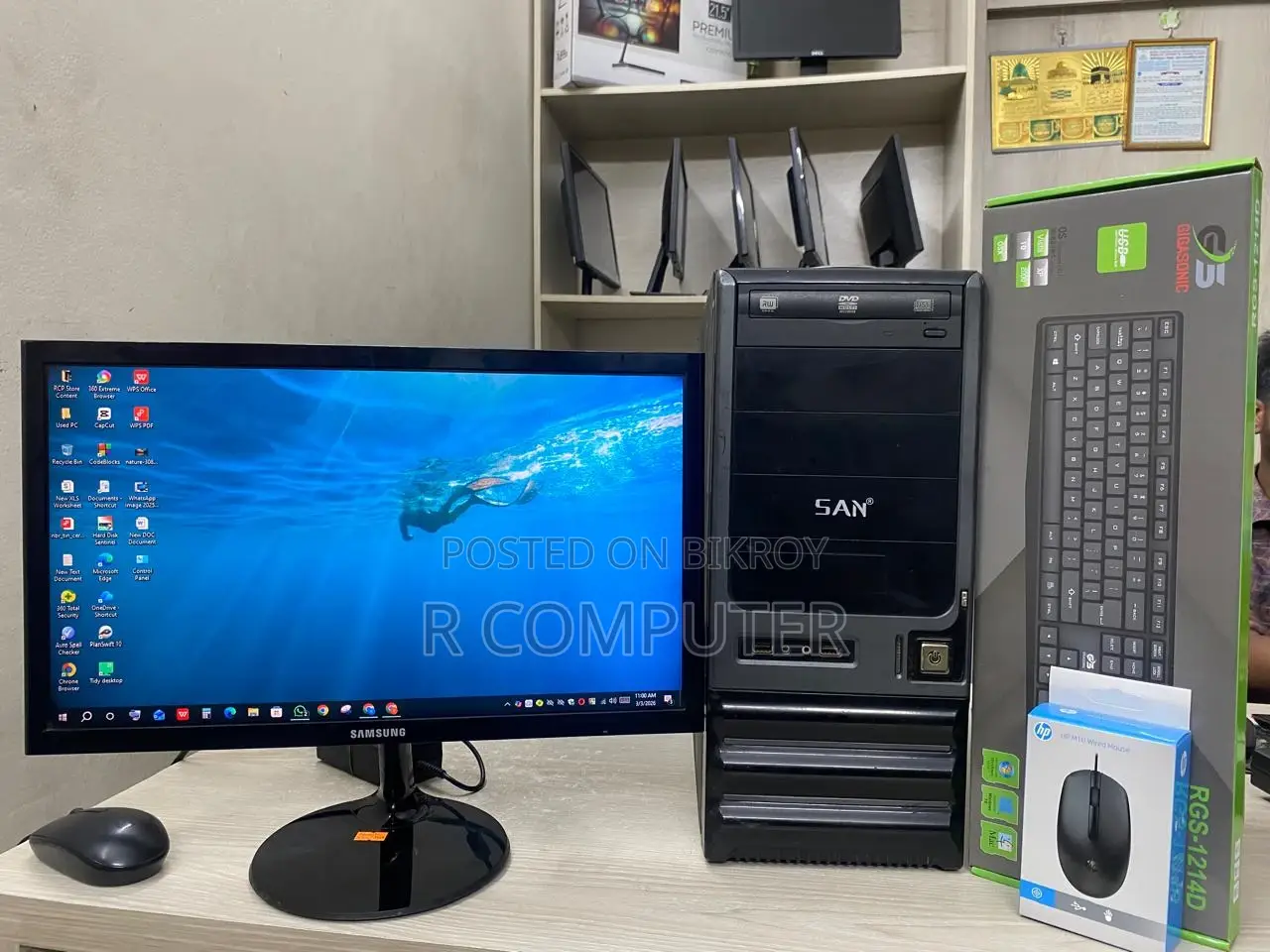 Computer Full Set-Intel Dual Core-Ram 4GB+HDD 320GB+19"Monitor+Mouse