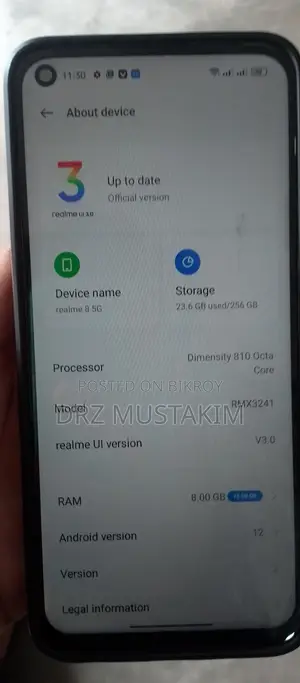 Realme 8 ৮ জিবি রেম ২৫৬ রোম (Used)