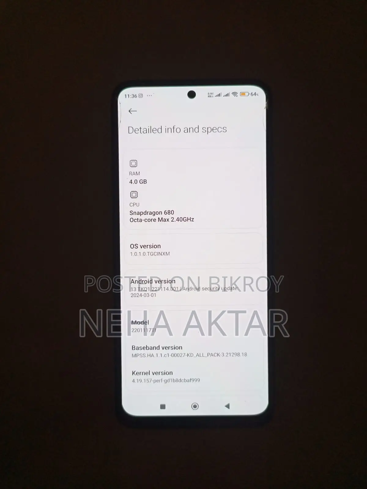 Xiaomi Redmi Note 11 4/64 (Used)