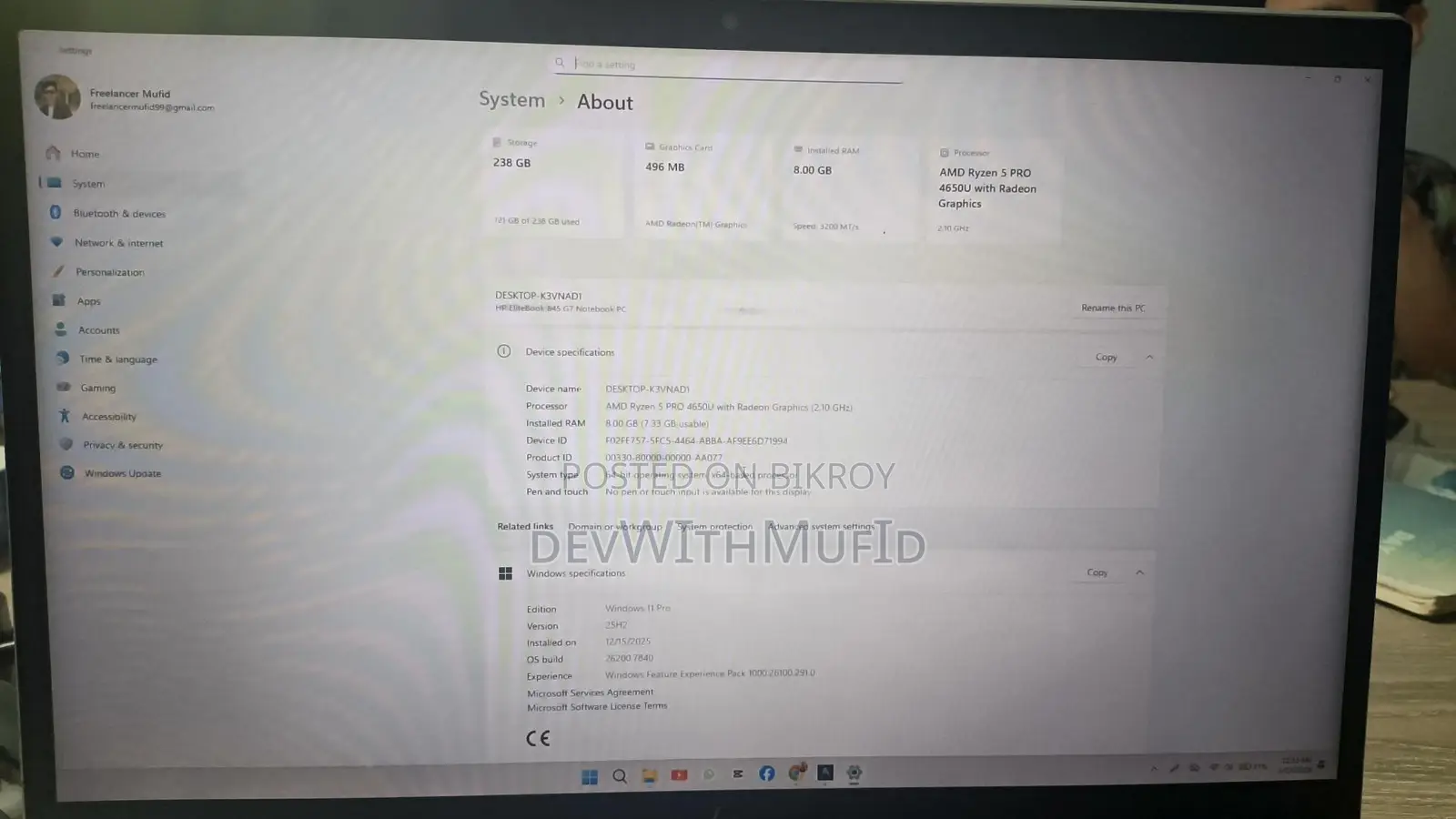 Hp Elitebook 845 G7