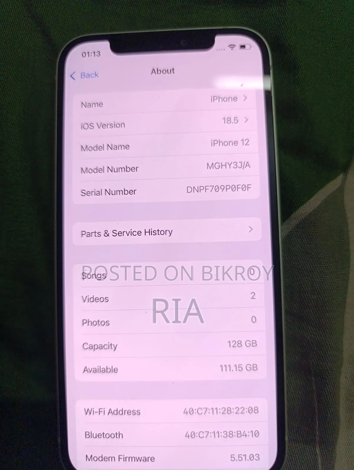 Apple iPhone 12 . (Used)