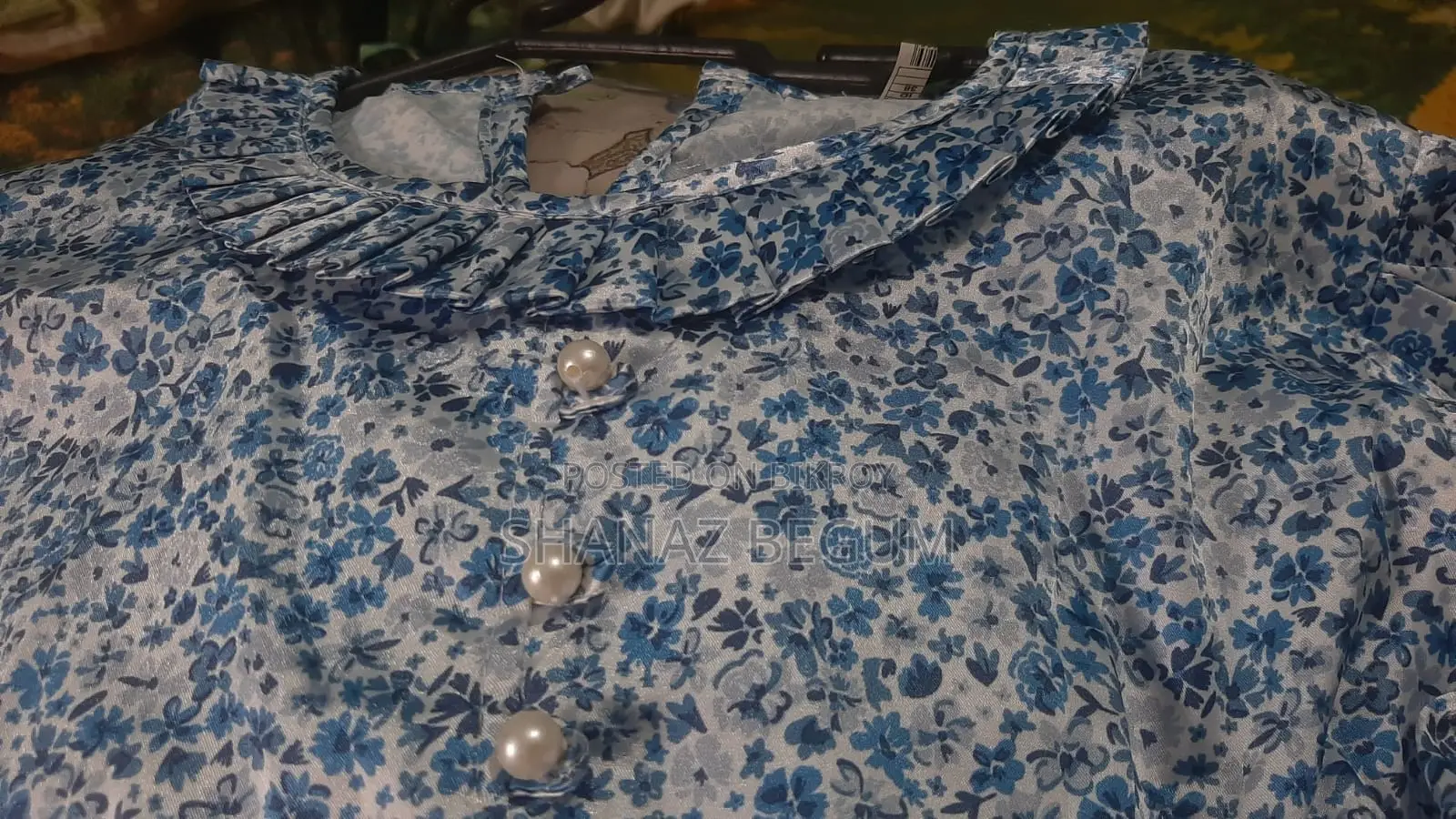 প্রিন্টেড সাটিন কাপড়ের বীচ গাউন নতুন