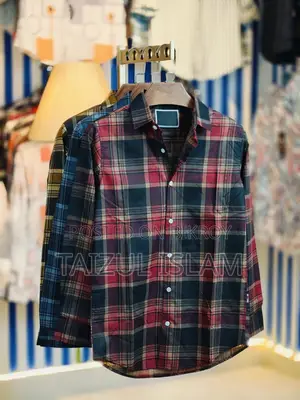Pure Cotton Full Sleeve Check & Print Shirt For Men
