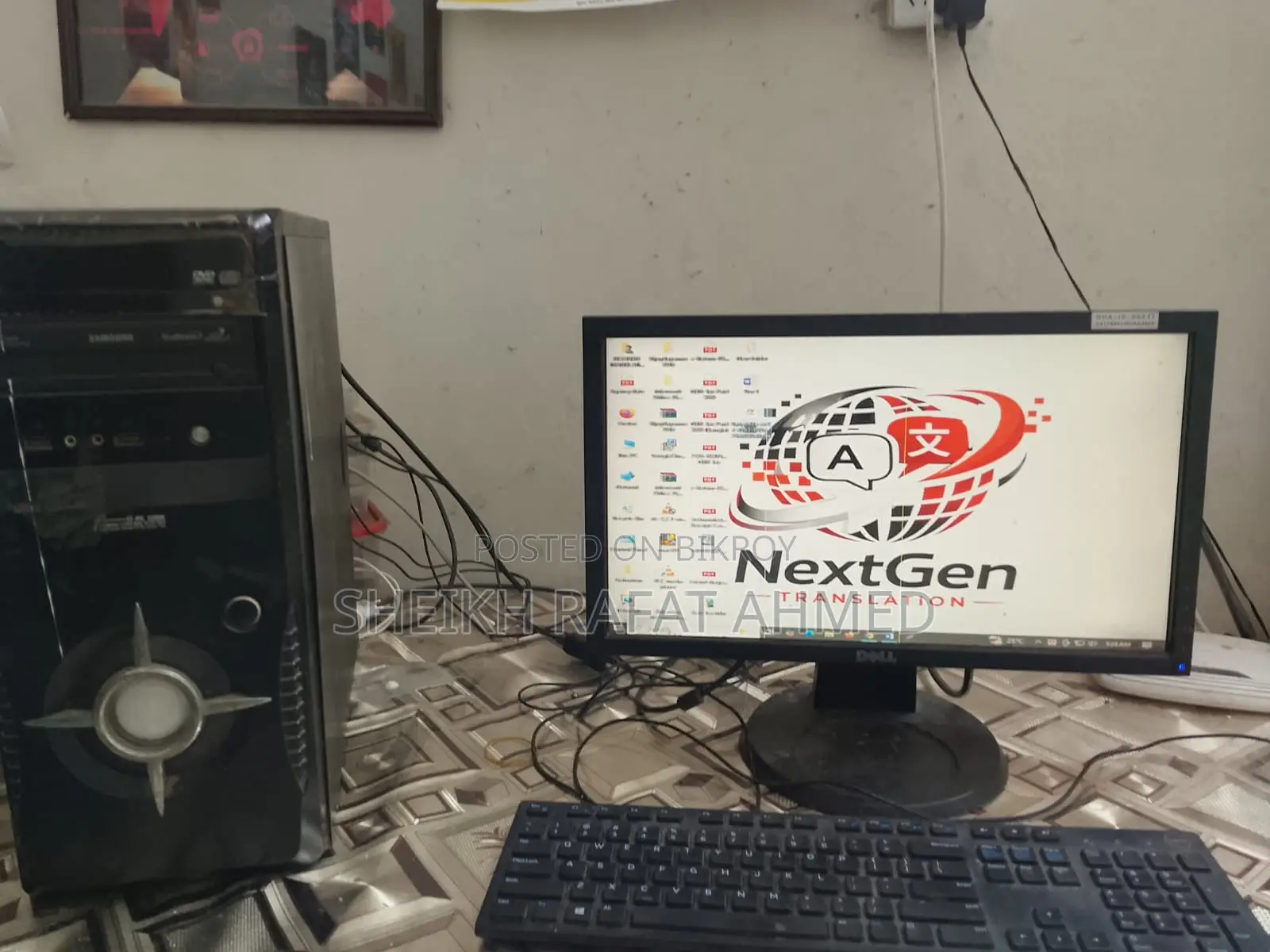 19″ LED Monitor, PC G41, RAM-4GB DDR3, SSD-128 GB