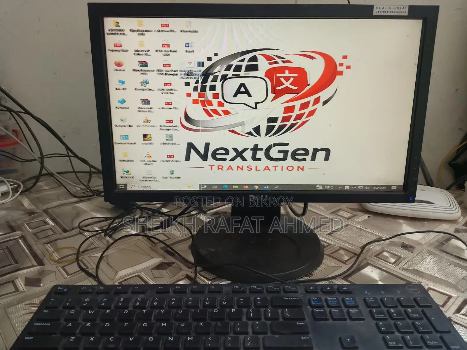 19″ LED Monitor, PC G41, RAM-4GB DDR3, SSD-128 GB