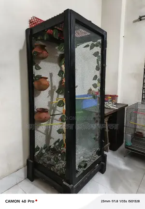 The cage is 5 feet 7 inches long