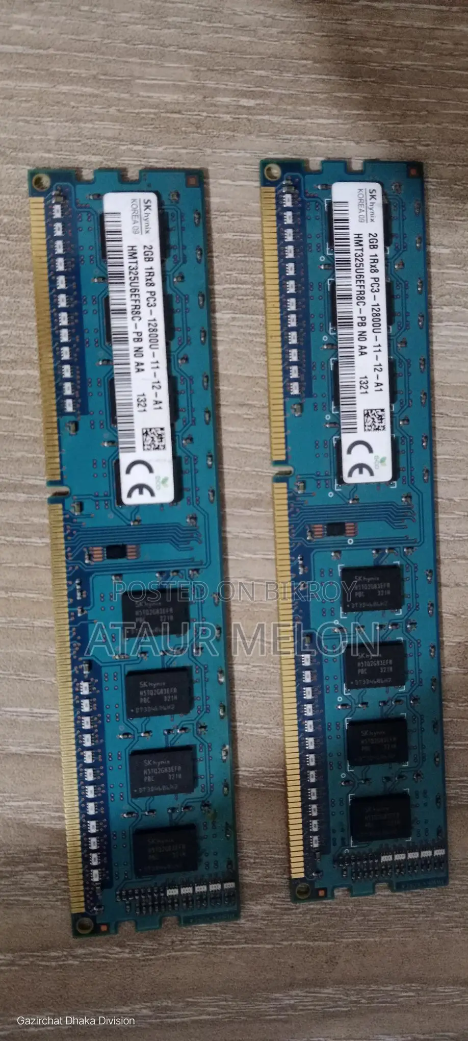 Sk Hynix 2gb Ddr3 Ram, Model Hmt325u6efr8c-pb. Capacity: