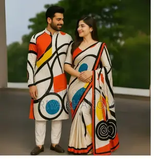Eid Special Couple Saree & Panjabi Combo