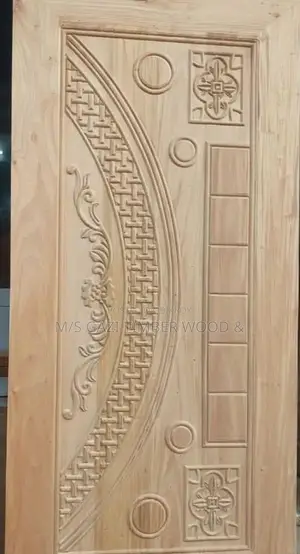 সিম্পল ডিজাইনের সেগুন কাঠের দরজা