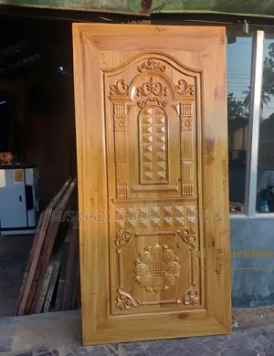 Simple Design Teak Wood Door