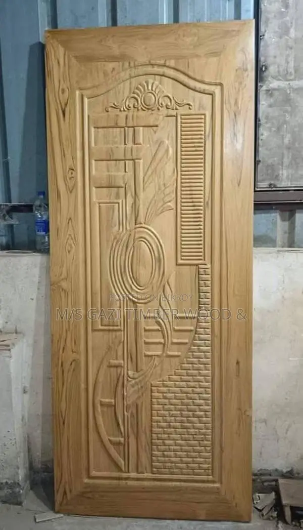 Simple Design Teak Wood Door
